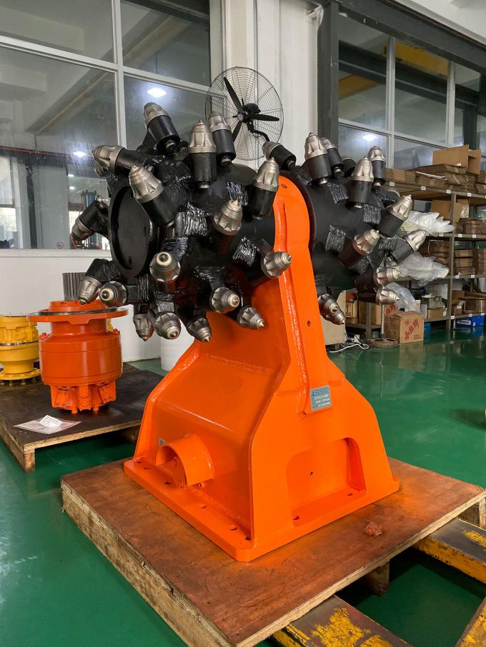 70 Kw Excavator Rotary Cutter , Drum Head Cutter For Carterpillar