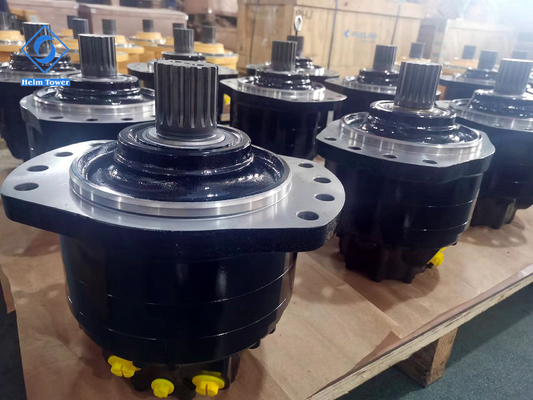 Black 0-150 R/min Poclain MS Series Hydraulic Motor With Speed Control