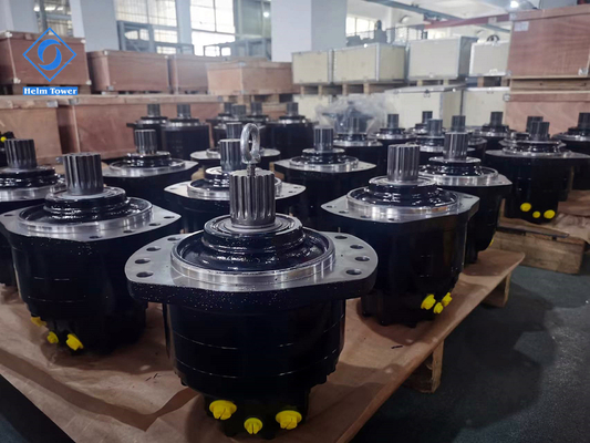 Black 0-150 R/min Poclain MS Series Hydraulic Motor With Speed Control